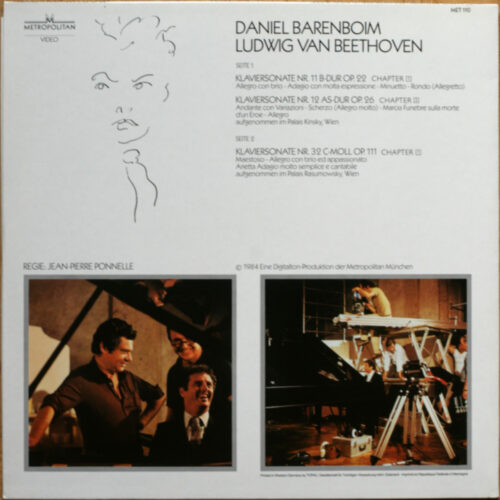 Beethoven • Intégrale des sonates pour piano • The complete sonatas for piano • Die Klaviersonaten • Metropolitan Met 101/110 • Daniel Barenboim • Laserdisc