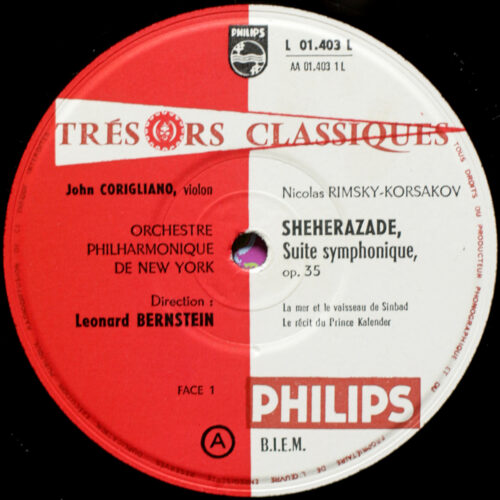 Rimsky-Korsakoff • Scheherazade – Sheherazade • Philips L 01.403 L • John Corigliano • New York Philhamonic Orchestra • Leonard Bernstein