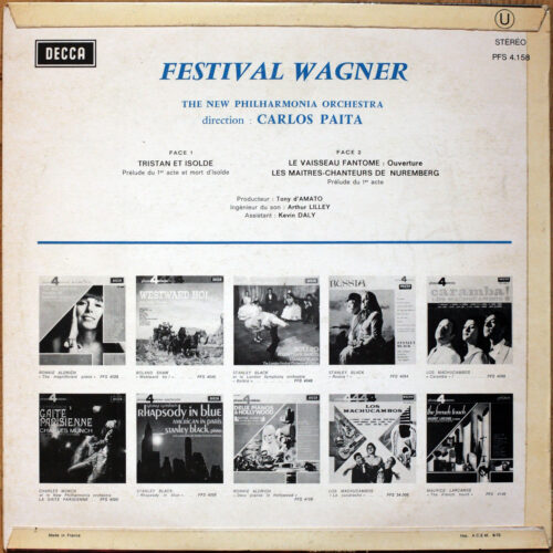 Wagner • A Wagner festival • Phase 4 Stereo – Decca PFS 4158 • New Philharmonia Orchestra • Carlos Paita