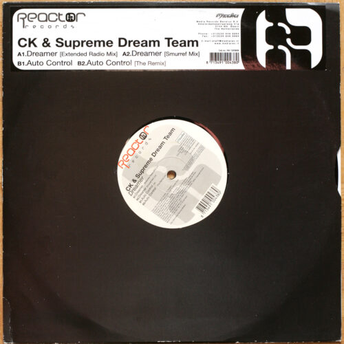 Clive King & Supreme Dream Team • Dreamer – Auto Control • Reactor RA 102080 • Maxi single • 12" • 45 rpm