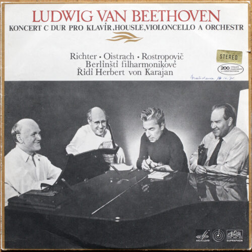 Beethoven • Tripelkonzert • Triple concerto • Supraphon 1 10 0898 • Sviatoslav Richter • Mstislav Rostropovich • David Oistrakh • Berliner Philharmoniker • Herbert von Karajan