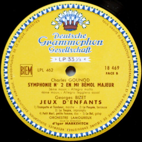 Gounod – Symphonie n° 2 • Bizet – Jeux d'enfants • DGG 18 469 • Orchestre des Concerts Lamoureux • Igor Markevitch