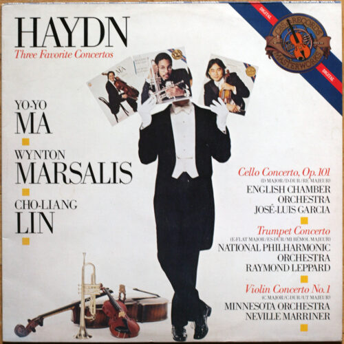 Haydn • 3 favorite concertos • Trumpet concerto • Cello concerto • Violin concerto • CBS Masterworks M 39310 • Yo-Yo Ma • Wynton Marsalis • Cho-Liang Lin