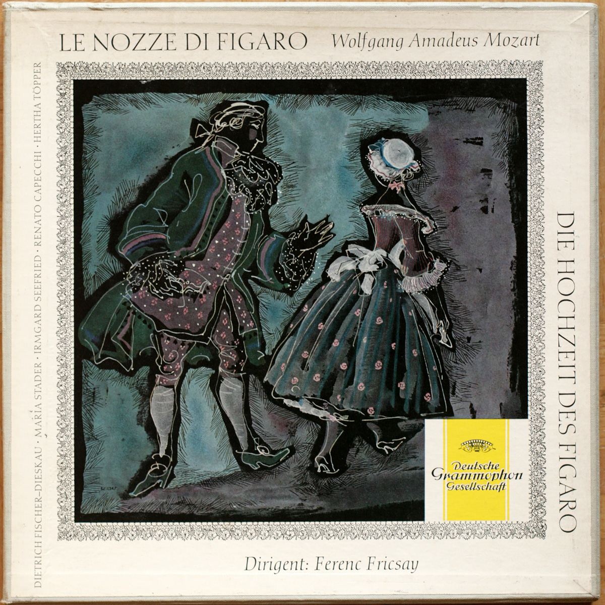 Mozart ‎• Les noces de Figaro • Le nozze di Figaro • DGG 18 697/99 LPM • Irmgard Seefried • Maria Stader • Dietrich Fischer-Dieskau • Radio-Symphonie-Orchester Berlin • Ferenc Fricsay