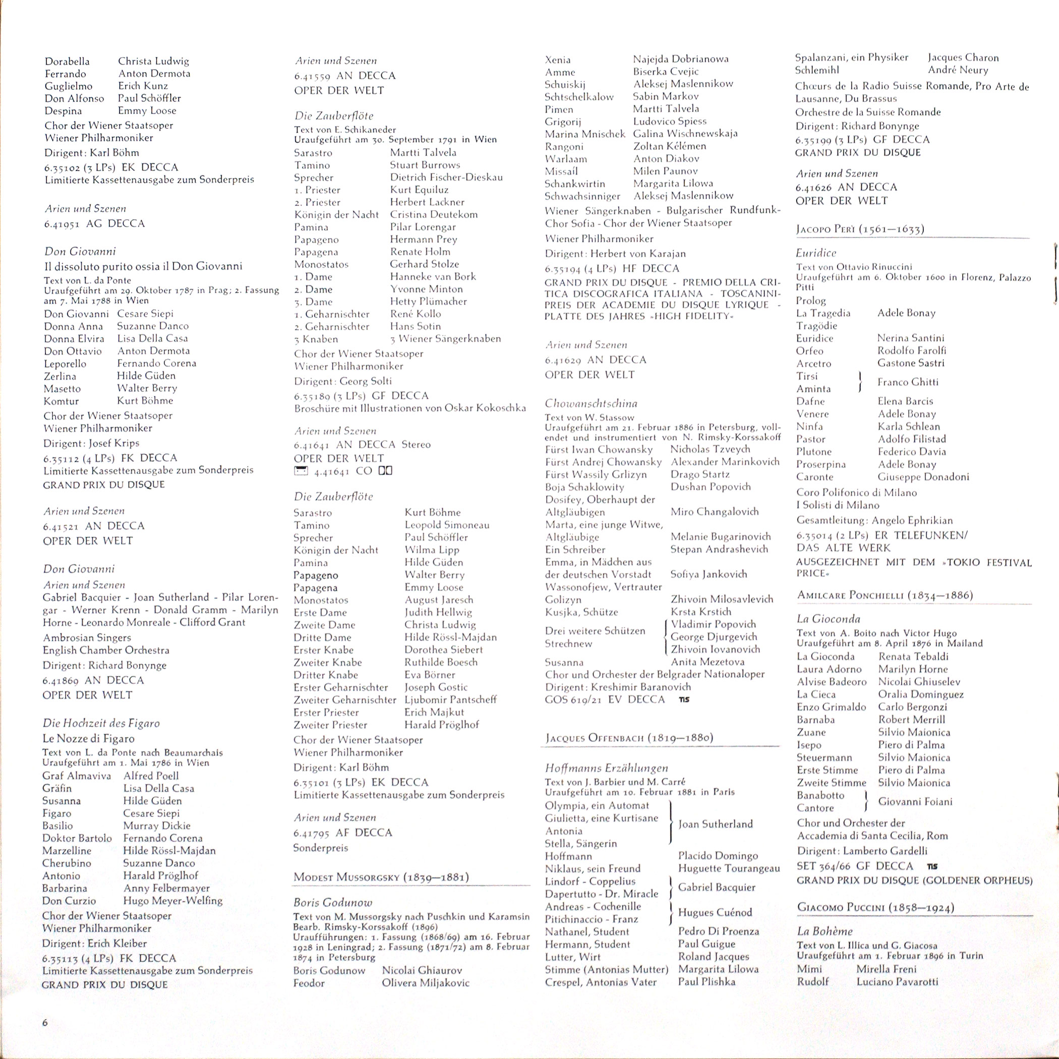 Catalogue 1976 des opéras Decca page 6