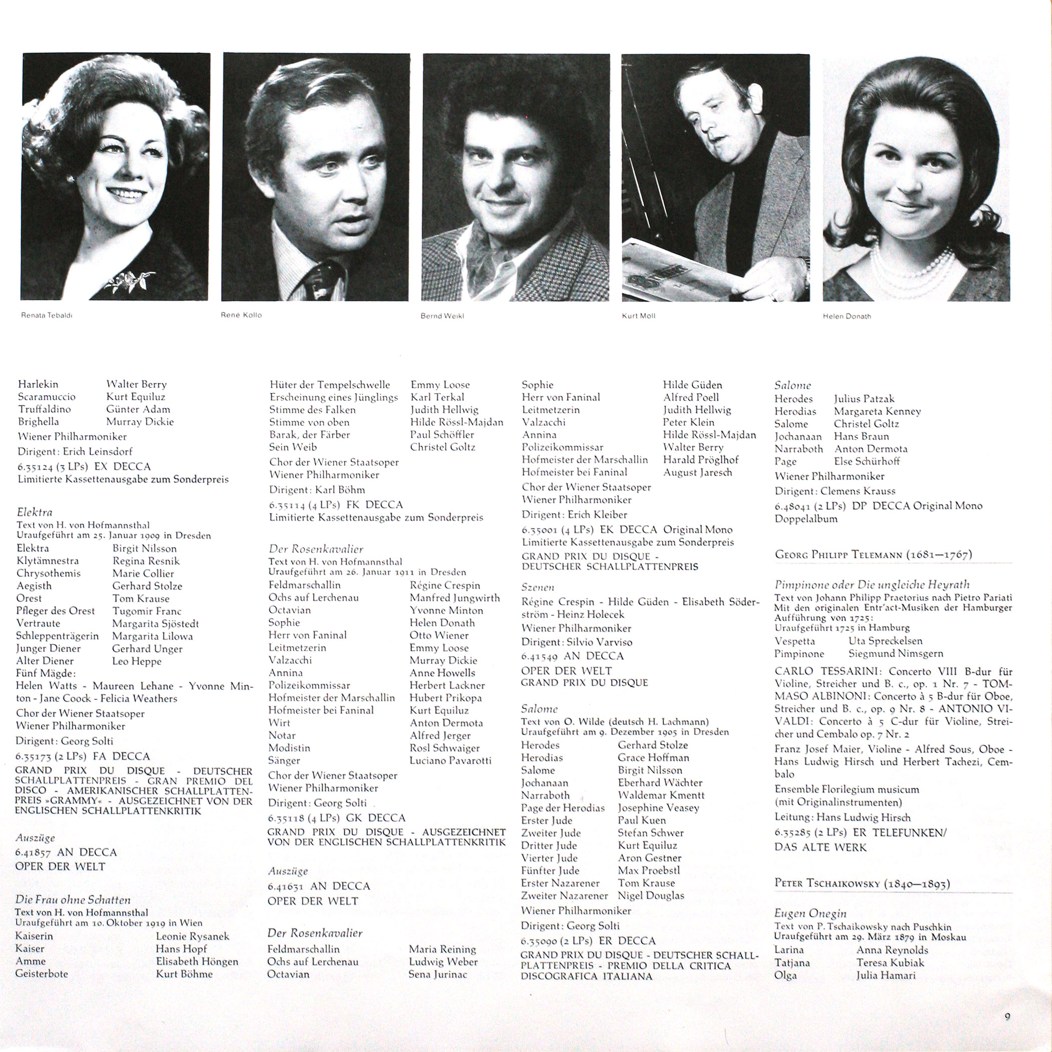 Catalogue 1976 des opéras Decca page 9