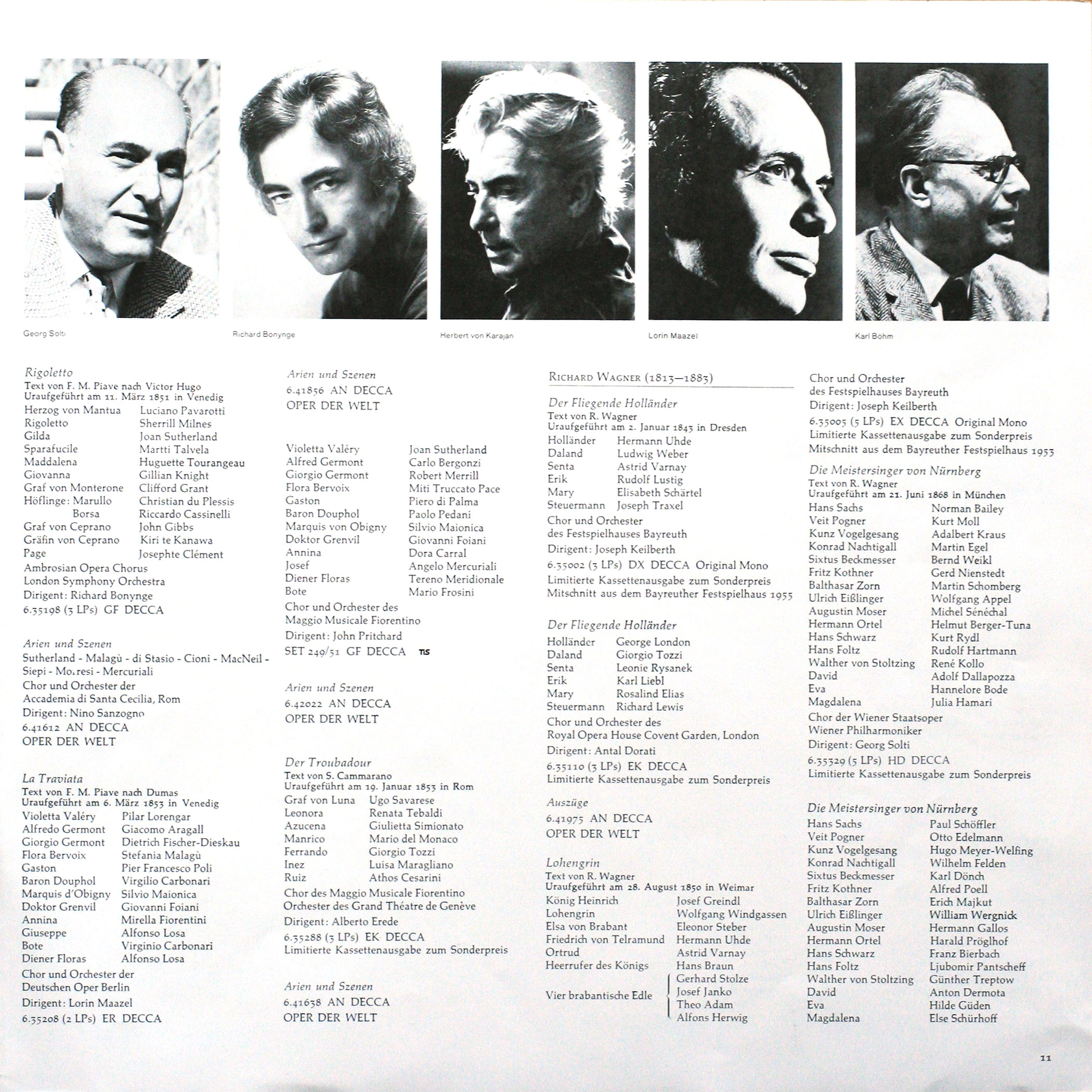 Catalogue 1976 des opéras Decca page 11