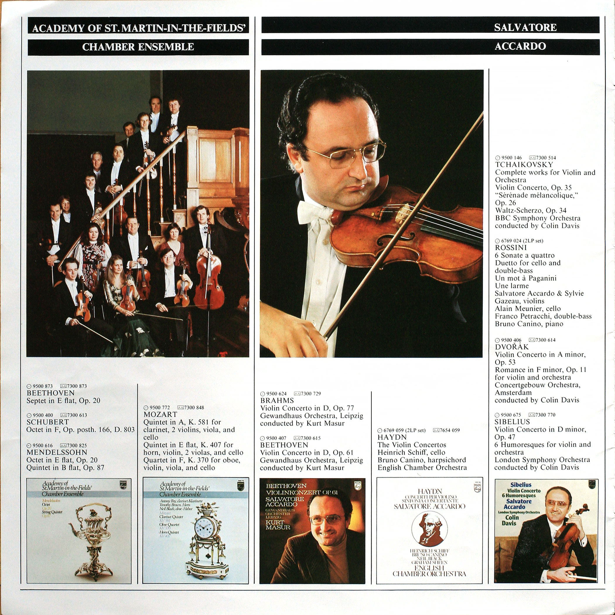 Catalogue Philips des grands concertos et solistes page 2