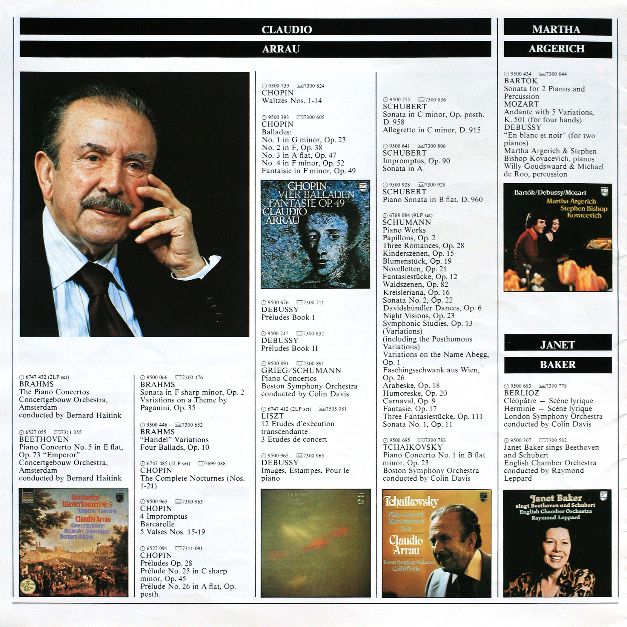 Catalogue Philips des grands concertos et solistes page 4