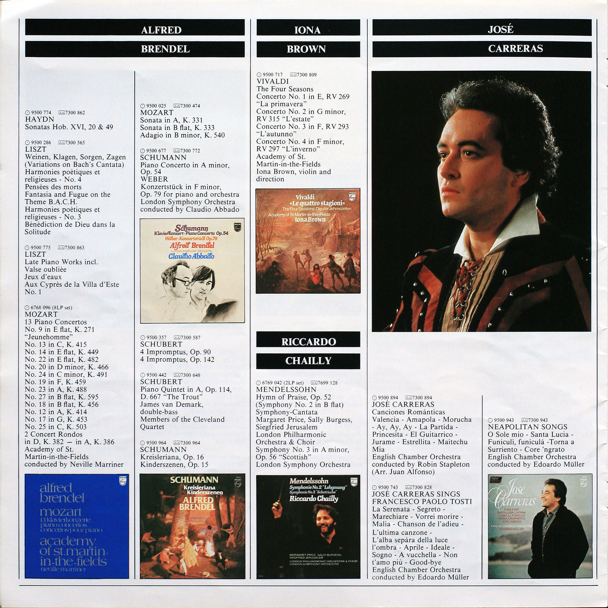 Catalogue Philips des grands concertos et solistes page 6