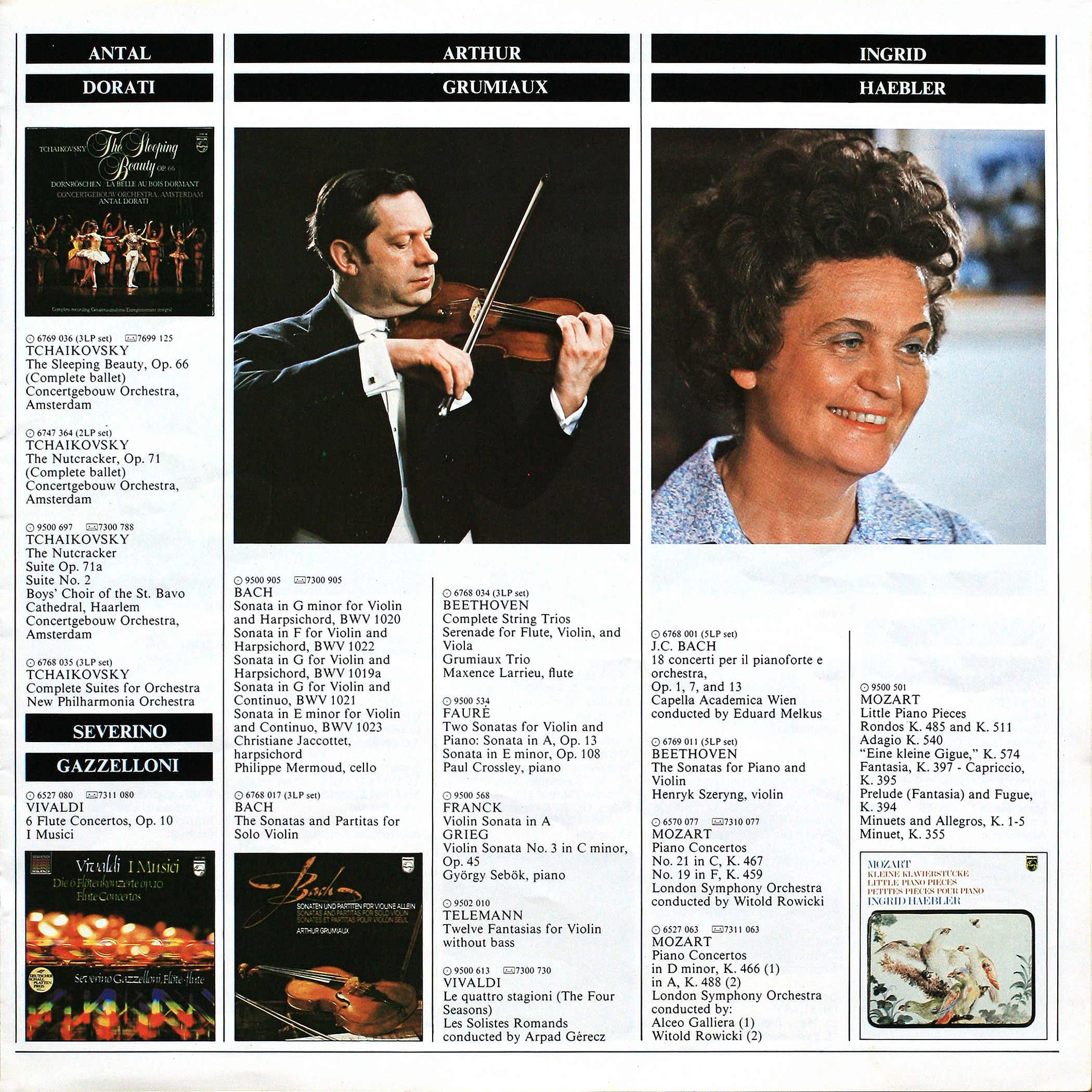 Catalogue Philips des grands concertos et solistes page 9