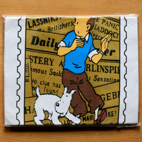 Hergé • Tintin • Tintin reporter & Milou • T-shirt • Blanc • Col rond • Taille M • Neuf • Sous emballage scellé