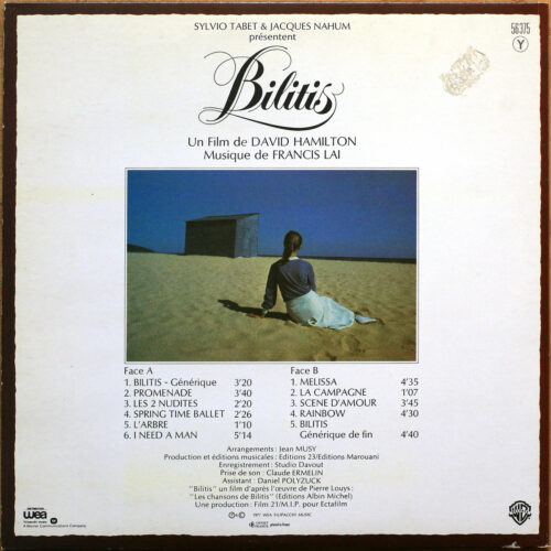 Francis Lai • Bilitis • David Hamilton • BO • Motion picture soundtrack • Warner WB 56375