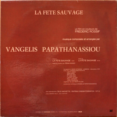 Vangelis Papathanassiou • Opera Sauvage • Frédéric Rossif • BO • Motion picture soundtrack • Polydor 2473 105