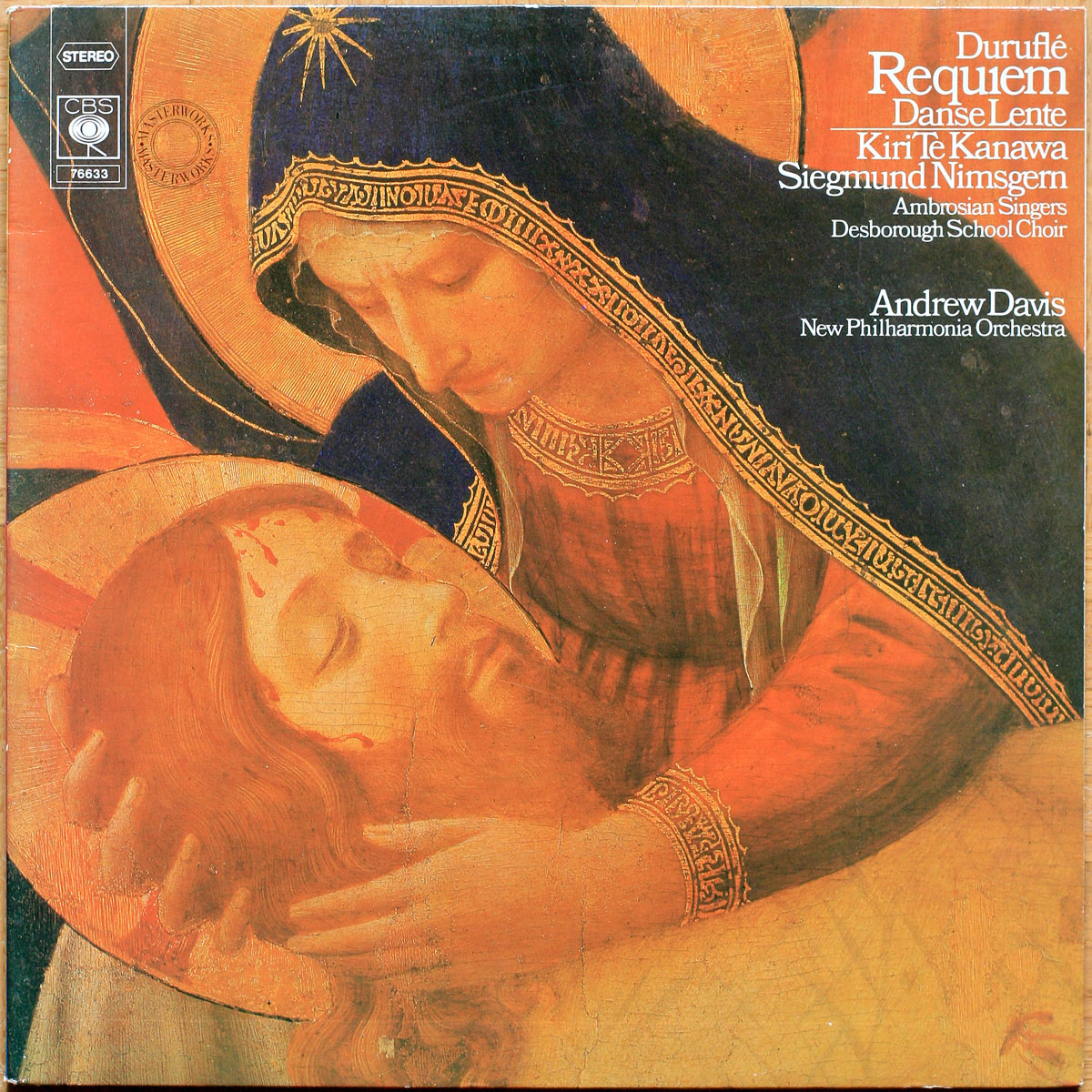Duruflé • Requiem • Danse lente • CBS 76 633 • Kiri Te Kanawa • Siegmund Nimsgern • New Philharmonia Orchestra • Andrew Davis