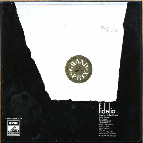 Beethoven • Fidelio • EMI 1C 165-02125/7 X Angel Series • Helga Dernesch • Helen Donath • Jose van Dam • Karl Ridderbusch • Jon Vickers • Berliner Philharmoniker • Herbert von Karajan