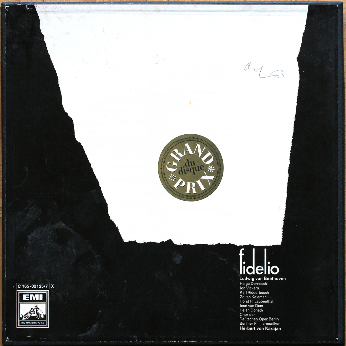 Beethoven • Fidelio • EMI 1C 165-02125/7 X Angel Series • Helga Dernesch • Helen Donath • Jose van Dam • Karl Ridderbusch • Jon Vickers • Berliner Philharmoniker • Herbert von Karajan