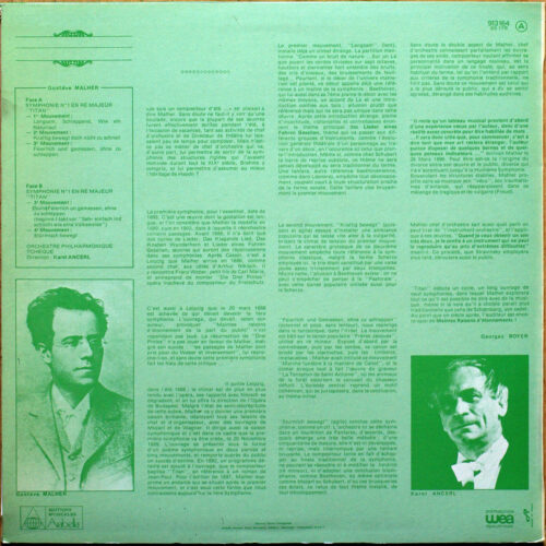 Mahler • Symphonie n° 1 "Der Titan" • Supraphon 913164 • The Czech Philharmonic Orchestra • Karel Ančerl