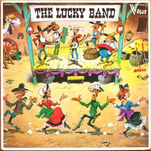The Lucky Band • Vogue LDA 20333 • Pochette réalisée par Morris (Lucky Luke) • Buffalo square dance • Miss Clara • Morris dance • Happy Willy • Miss Dalton
