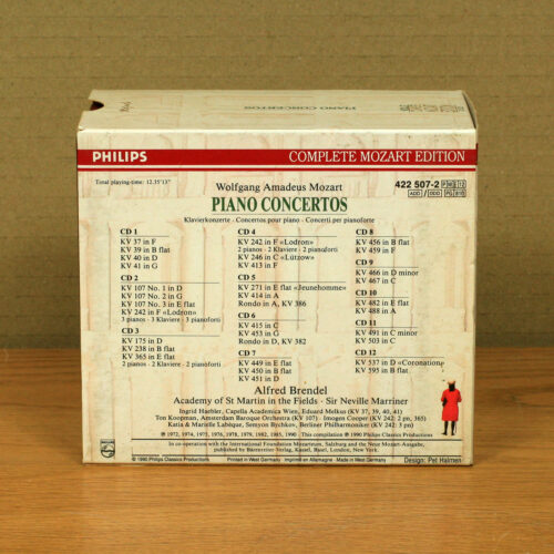 Mozart • Complete Mozart Edition – Vol 7 • Concertos pour piano • Piano concertos • Philips 422 507-2 • Alfred Brendel • Academy of St. Martin-in-the-Fields • Neville Marriner