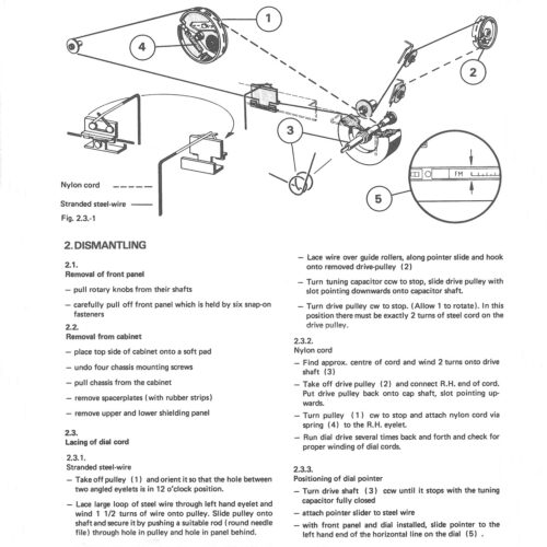 Revox • Tuner A76 • Cordelette en acier d'origine • Original steel cord • Originale Stahlsaite • Spare part