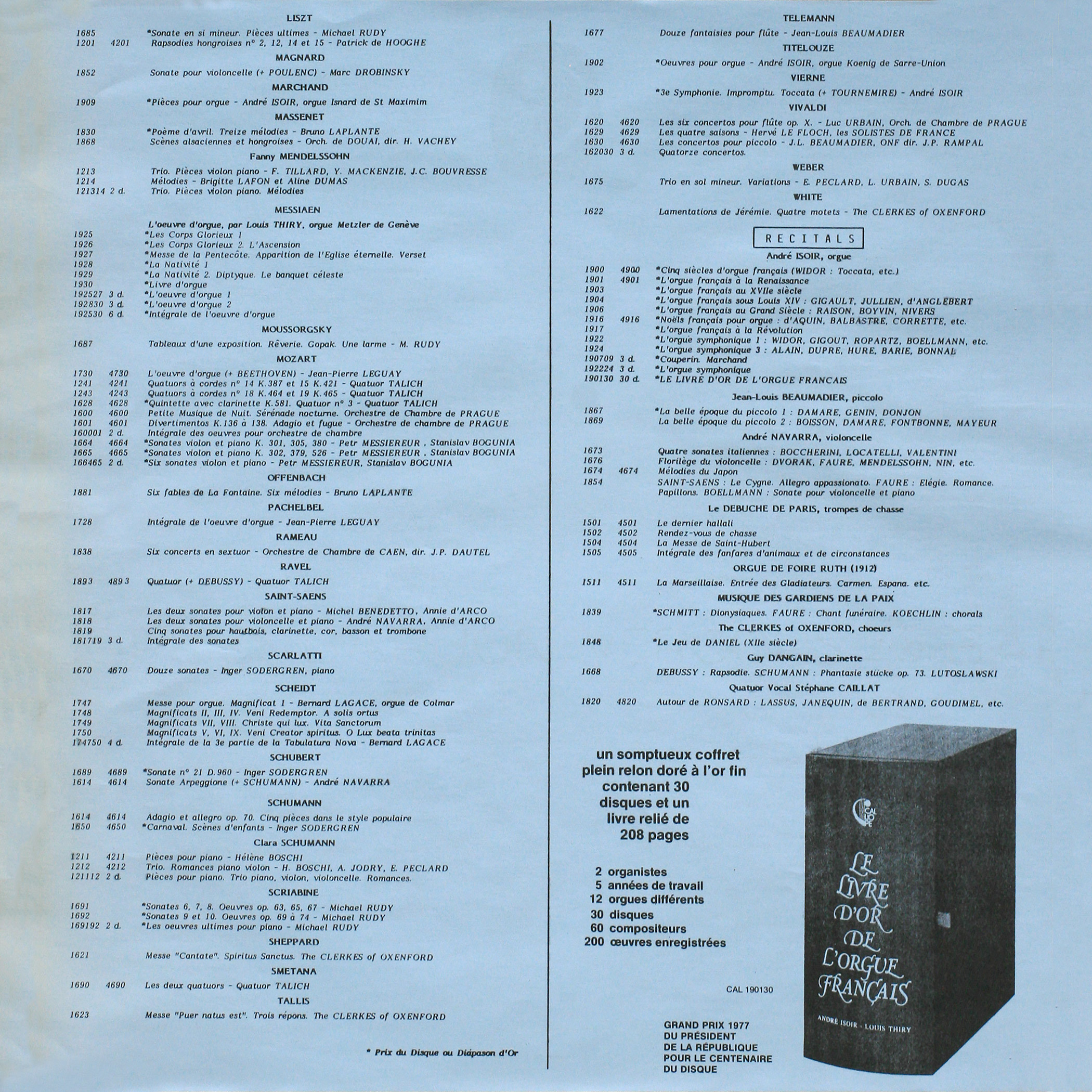 Catalogue 1978 Calliope