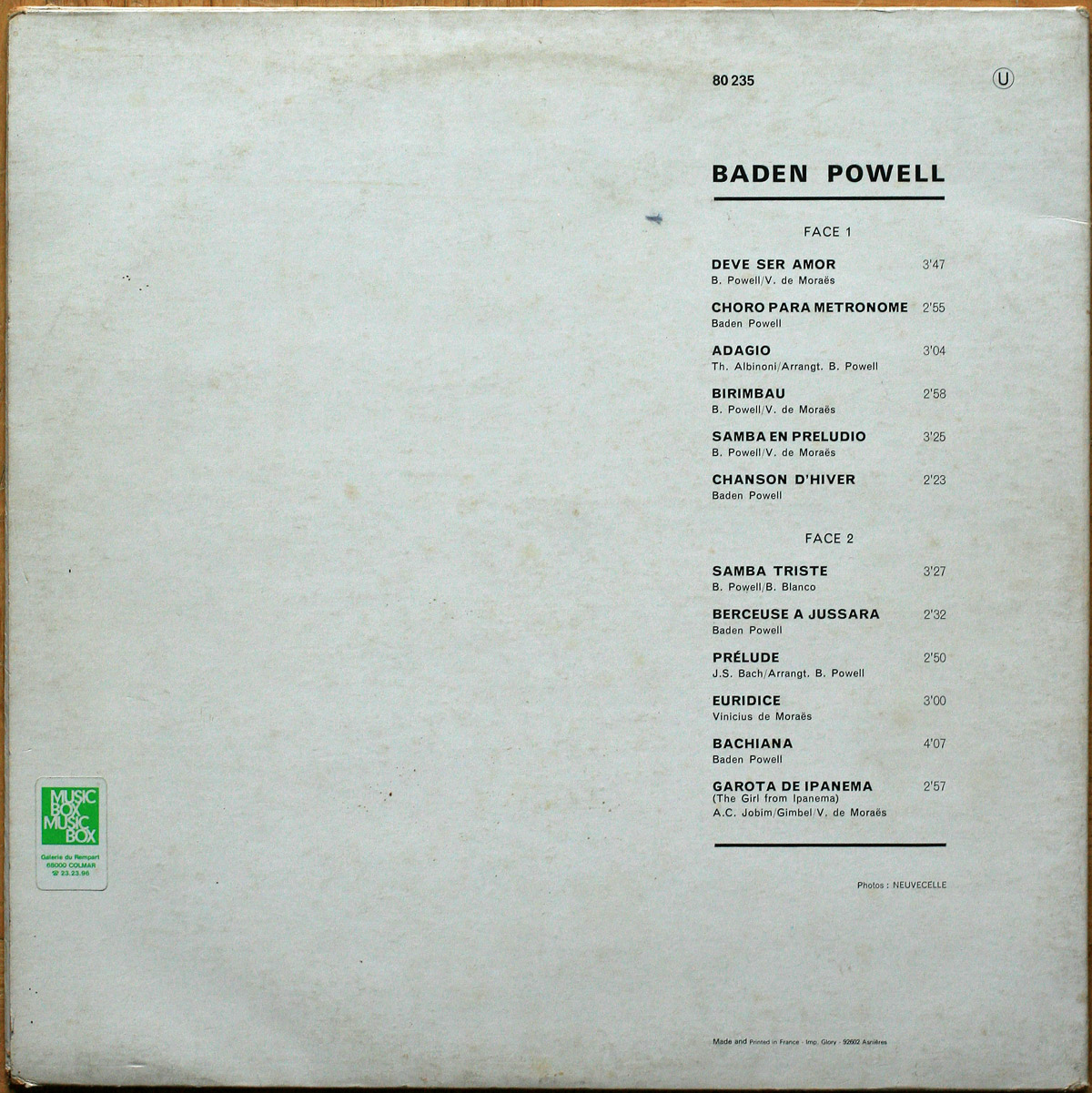 Baden Powell • Le monde musical de Baden Powell • Barclay 80 235