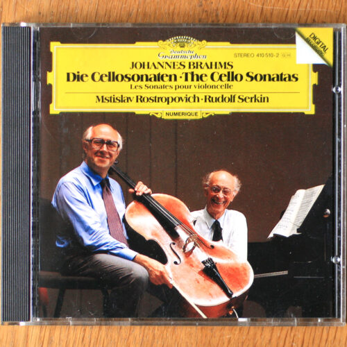 Johannes Brahms • Les sonates pour piano & violoncelle • The cello sonatas • Die Cellosonaten • DGG 410 510-2 • Mstislav Rostropovich • Rudolf Serkin
