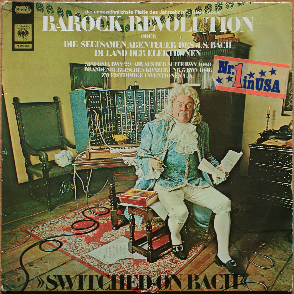 Walter (Wendy) Carlos • Switched-on Bach I • Barock-Revolution oder die seltsamen Abenteuer des J.S. Bach im Land der Elektronen • CBS S63501 Germany