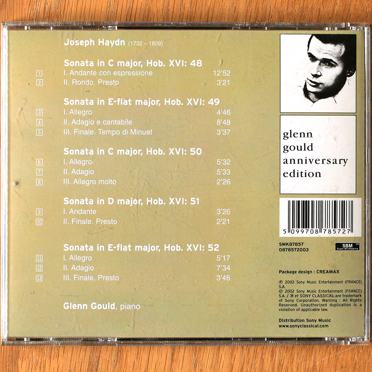 The Glenn Gould Anniversary Edition • Haydn • Les dernières sonates pour piano • The last piano sonatas • Hob XVI: 48 à 52 • Glenn Gould • Columbia SMK 87857