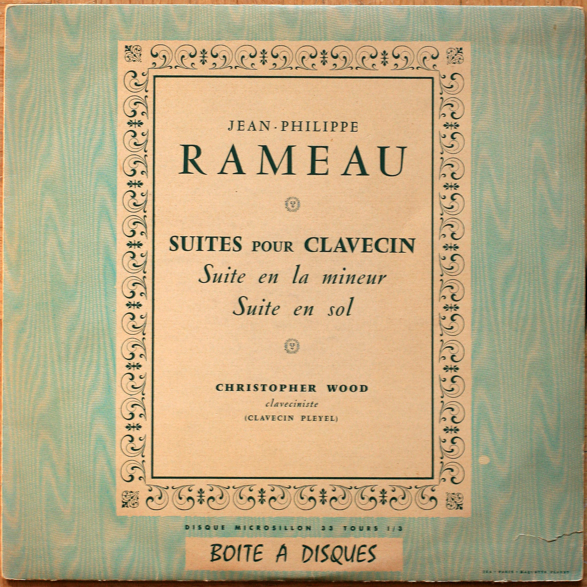Rameau • Suites pour clavecin • Les Disquaires Réunis/Boite A Disques DG 005 • Christopher Wood
