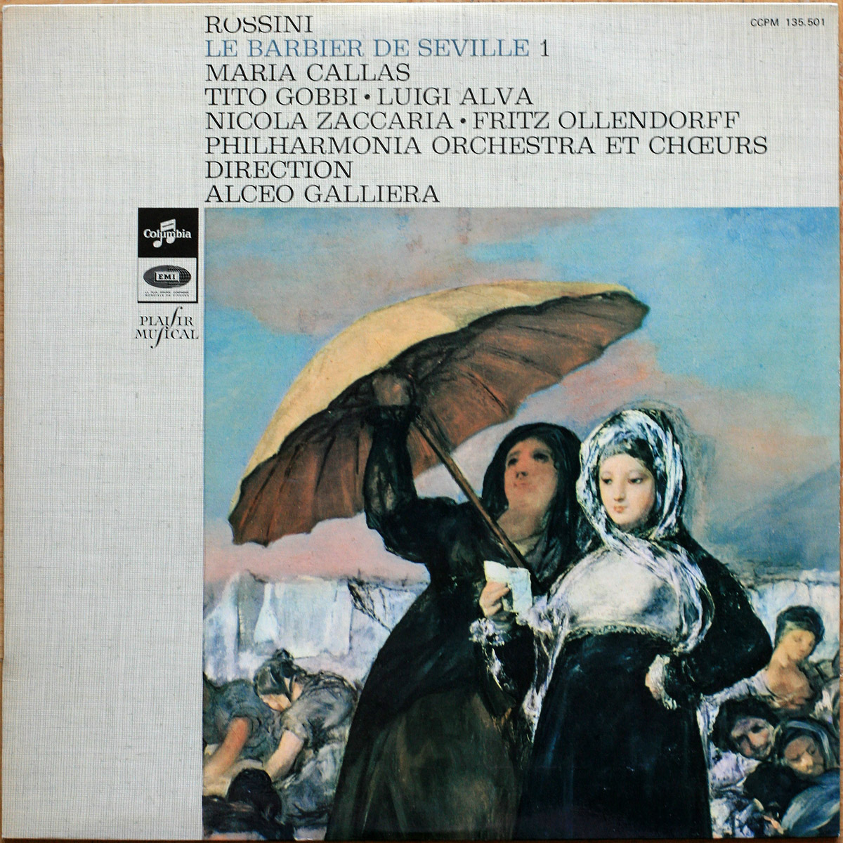 Rossini • Le barbier de Séville • Il Barbiere di Siviglia • Columbia CCPM 135.501/3 • Maria Callas • Tito Gobbi • Luigi Alva • Nicola Zaccaria • Philharmonia Orchestra • Alceo Galliera