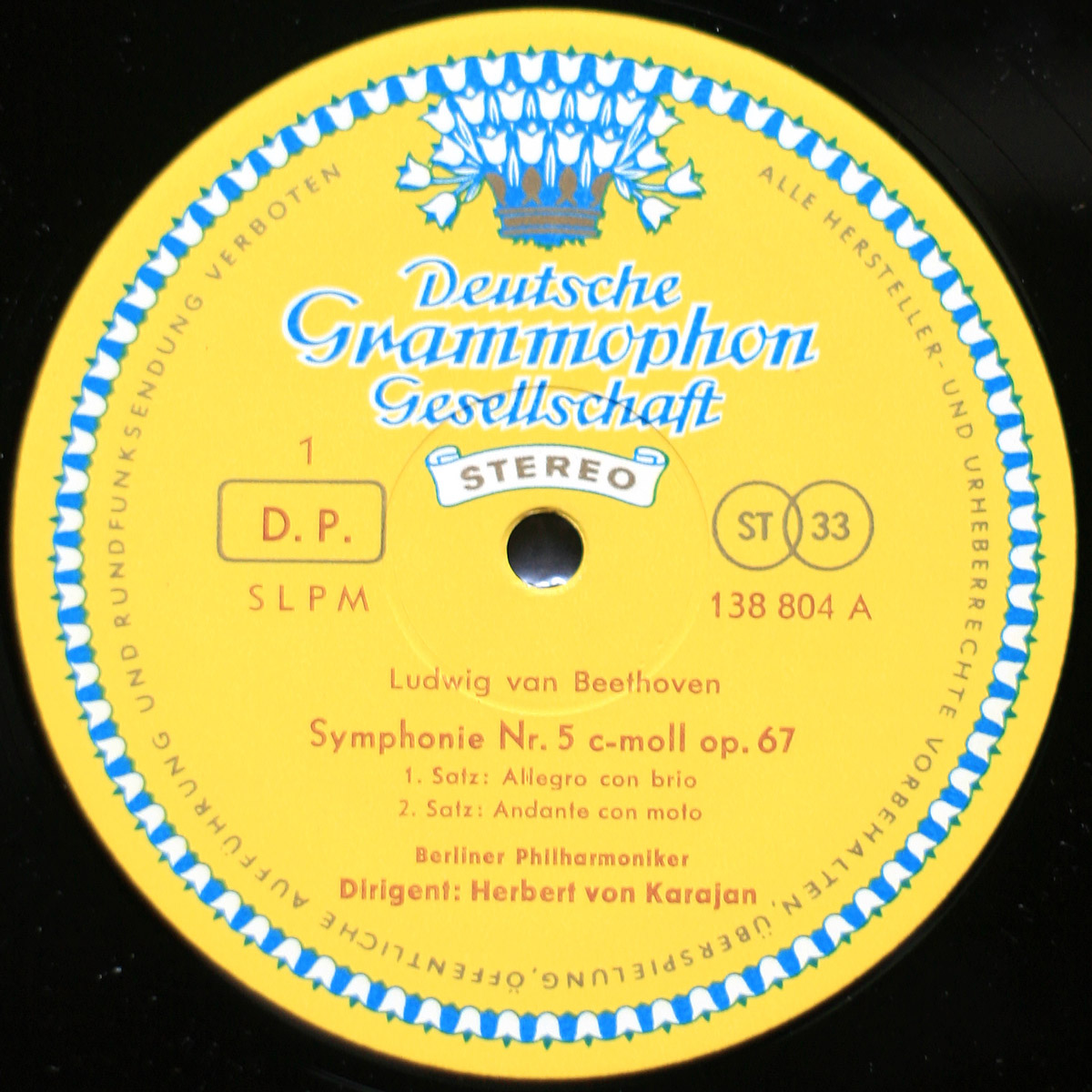 Beethoven • Symphonie n° 5 • DGG 138 804 SLPM • Berliner Philharmoniker • Herbert von Karajan – Image 2