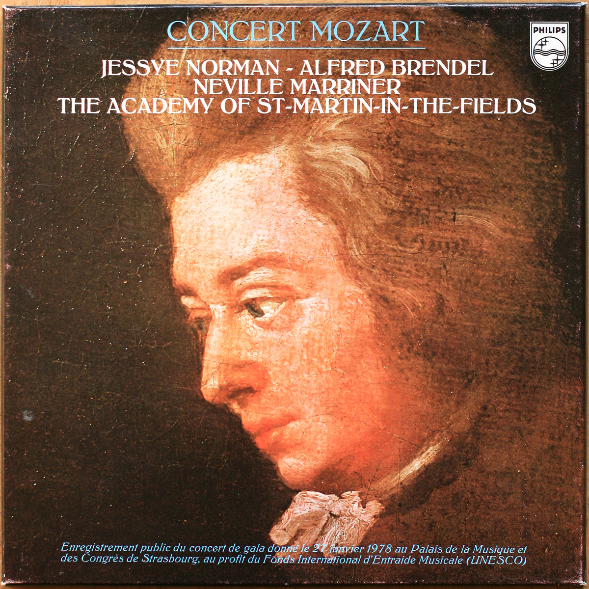 Mozart • Concert du vendredi 27 janvier 1978 à Strasbourg • Philips 6769 010 • Jessye Norman • Alfred Brendel • Academy of St. Martin-in-the-Fields • Neville Marriner