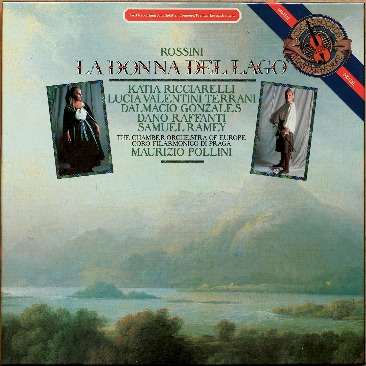 Rossini • La donna del lago • CBS I3M 39311 • Katia Ricciarelli • Lucia Valentini Terrani • Dalmacio Gonzales • Dano Raffanti • Samuel Ramey • The Chamber Orchestra of Europe • Maurizio Pollini