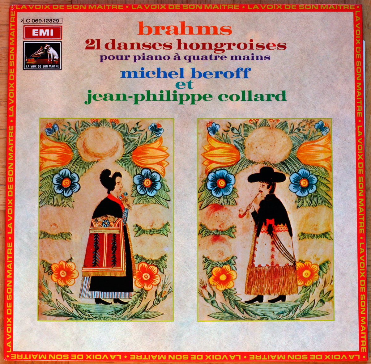 Brahms • 21 danses hongroises pour piano à quatre mains • 21 ungarische Tänze • EMI 2C 069-12829 • Michel Béroff • Jean-Philippe Collard