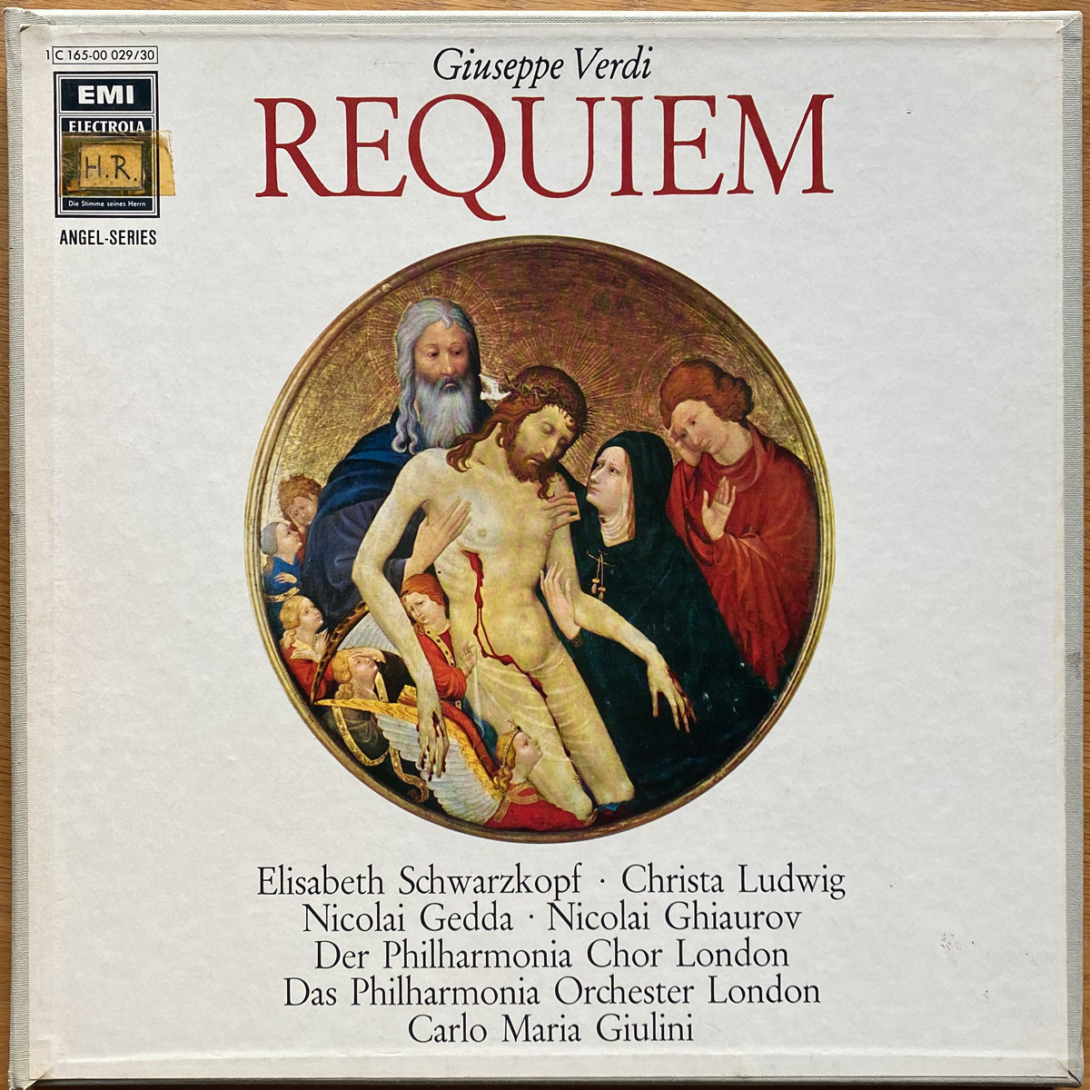 Verdi • Requiem • EMI 1C 165-00 029/30 Angel Series • Elisabeth Schwarzkopf • Nicolai Gedda • Nicolai Ghiaurov • Christa Ludwig • Philhamonia Orchestra • Carlo Maria Giulini