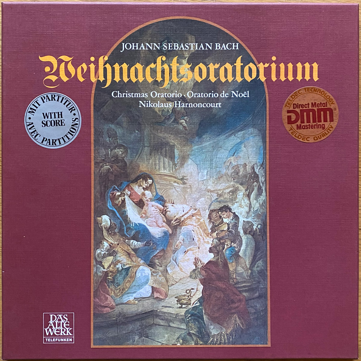 Bach • Weihnachtsoratorium • Oratorio de Noël • BWV 248 • Teldec 6.35022 • Paul Esswood • Kurt Equiluz • Concentus Musicus Wien • Nikolaus Harnoncourt