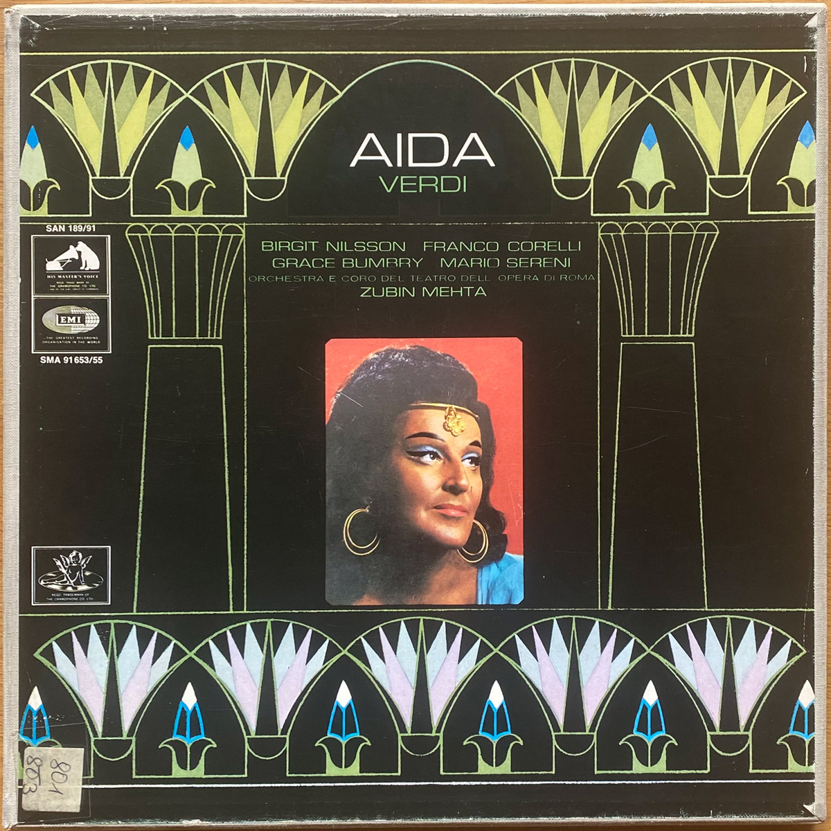 Verdi • Aida • EMI SAN 189/91 Angel Series • Birgit Nilsson • Franco Corelli • Grace Bumbry • Mario Sereni • Orchestra del Teatro dell'Opera di Roma • Zubin Mehta