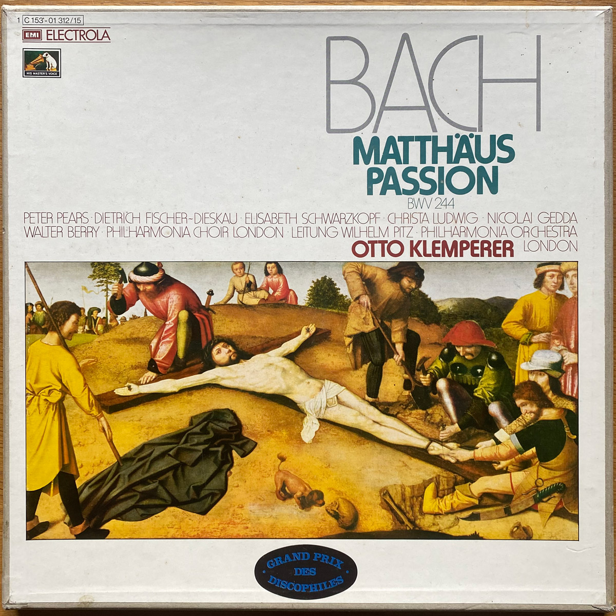 Bach • Passion selon Saint Matthieu • Matthäus-Passion • BWV 244 • EMI 1C 153-01 312/15 • Dietrich Fischer-Dieskau • Elisabeth Schwarzkopf • Philharmonia Orchestra • Otto Klemperer
